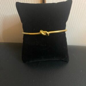 Elegant Stainless Steel Gold Knot Bracelet